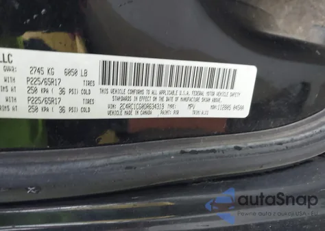 2013 Chrysler Town & Country Touring-L из США, поврежденный, VIN 2C4RC1CG0DR634319